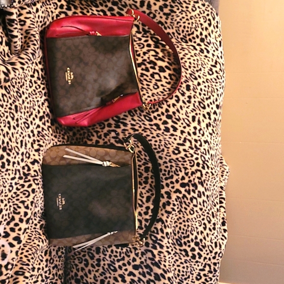 Coach Handbags - Coach Purses brown and red